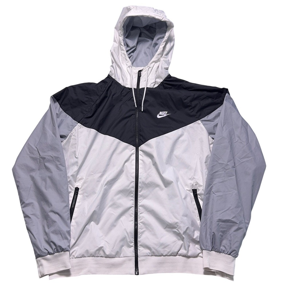 Nike Sportswear Windrunner Full-Zip Jacket Mens XL White‎ Lined Windbreaker